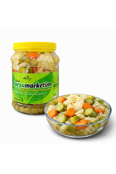 Tursumarketim Doğal Çubuk Karışık Hanımsultan Turşusu | Ev Yapımı Turşu 2 Kg