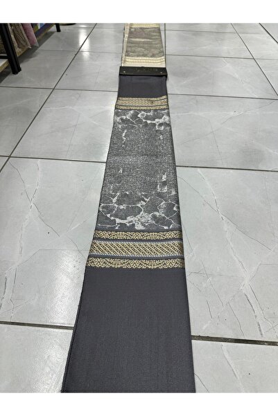 GÖKÇE Pano Fon Perde Antrastik Gri Orta Göbek Simli (Tek Kanat) Kırışma Yapmaz