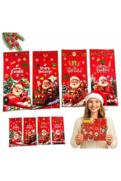 Other Pungi de celofan din folie de Crăciun cu Moș Crăciun și reni 27x13 cm 5...