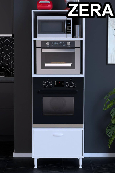 Modilayn Ankastre Uyumlu Çok Amaçlı Mutfak Dolabı – Beyaz Suntalam – Modüler ...