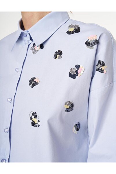 Kayra Pul Payet İşlemeli Pamuklu Tunik 21125