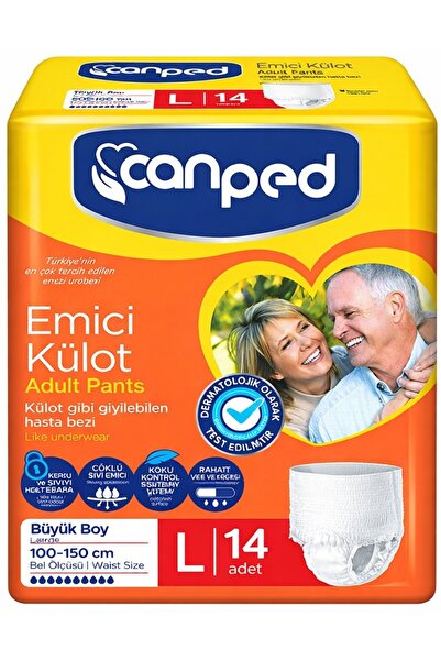 Canped Emici Külot Büyük L (Large) 14 Adet Hasta Bezi 110-150 CM