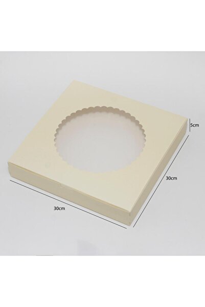 Generic 12 pieces of paper boxes with a transparent window, off-white color