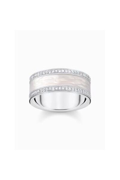 Thomas Sabo TR 2446-041-14-56 Silver ring white zirconia enamel