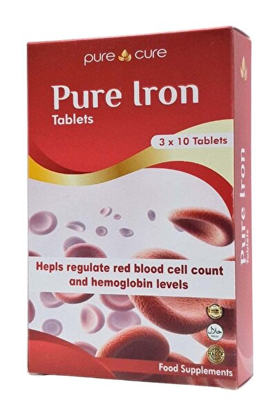 Pure أقراص حديد 30 قرصًا