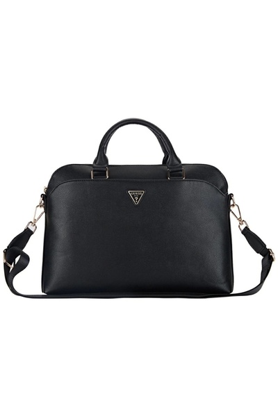 Guess Grained Laptop Bag 15" Eco Leather, Black, Elegant and Functional