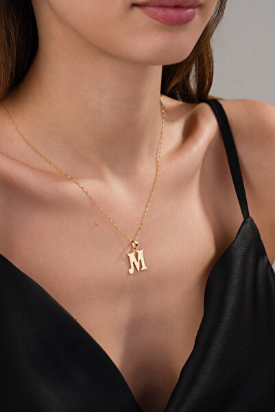 Zeynepli gold & jewelry 14 AYAR ALTIN ŞİRİN M HARFLİ KOLYE