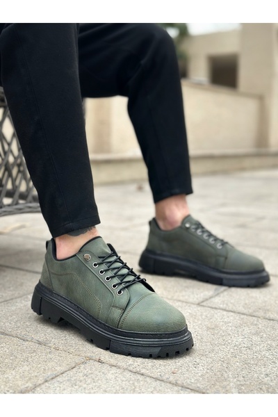 EBRUS TREND Et0245 Khaki Smart Rubber Lacing High Sole Casual Men's Shoes