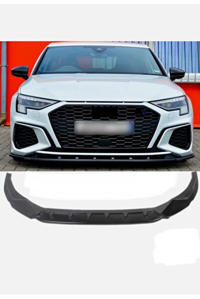 Harphour Audi A3 Sedan-Hb (2021-2024) Uyumlu Ön Tampon Altı Lip 3 Parça İthal...
