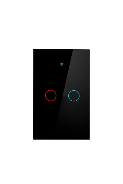 Choice3 مفتاح حائط ذكي أسود ثنائي الفتحات RF433، أحادي/ثنائي/ثلاثي الفتحات، ب...