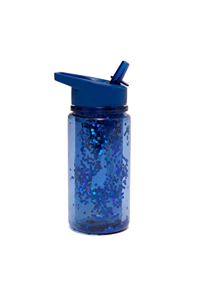 Generic Drinking Bottle Glitter Double Layer Kids Water Bottle with Straw 300 ml