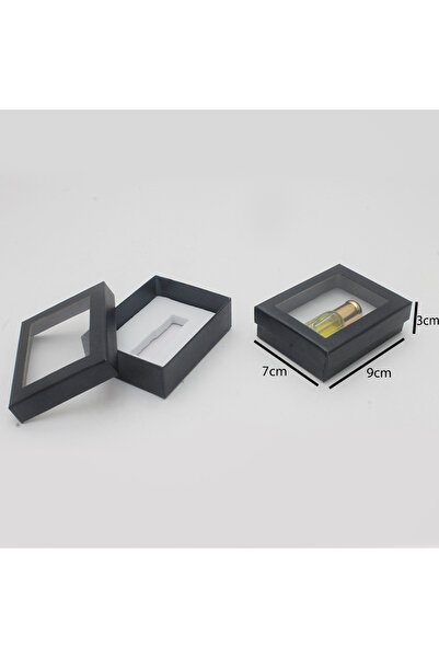 Generic 12 pieces of black perfume bottles with transparent windows