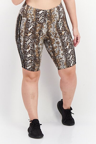 adidas Women Plus Size Brand Logo Shorts Legging, Multicolor