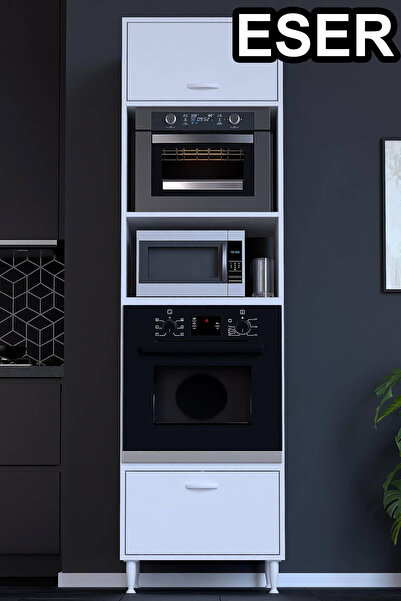 Modilayn Ankastre Uyumlu Çok Amaçlı Mutfak Dolabı – Beyaz Suntalam – Modüler ...