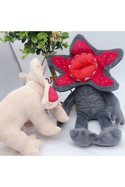 BimBimBo Set of 2 Demogorgon and Demodog Plush Toy 20/25 cm Cream/Grey Stranger