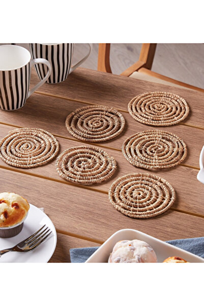 Generic مجموعة من 6 قطع من قاعدة الأكواب المزخرفة من Greenfield