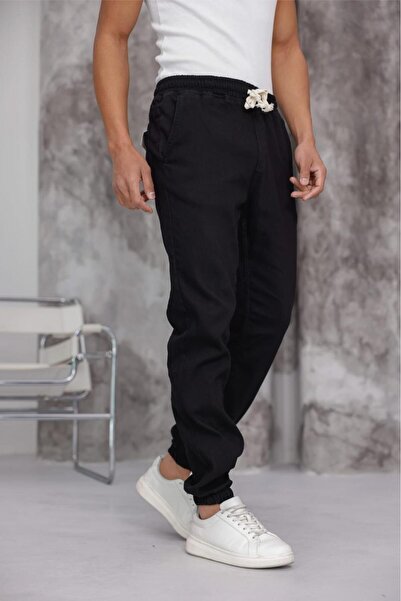 since 1990 man Manzessi Slim Fit Lycra Jeans Jogger Pants with Elasticated Le...