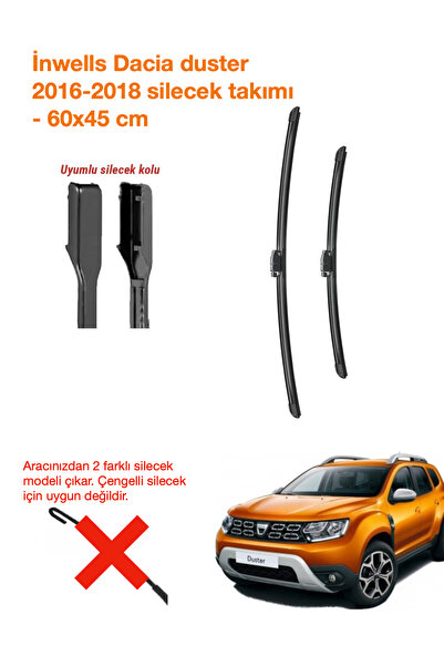 Inwells Dacia Duster 2016-2018 Silecek takım Aparatlı model ( Çengelli model ...