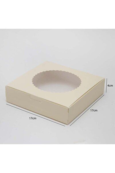 Generic 12 pieces of paper boxes with a transparent window, off-white color