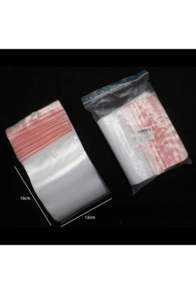 Generic 100 pieces of resealable plastic bags, clear color