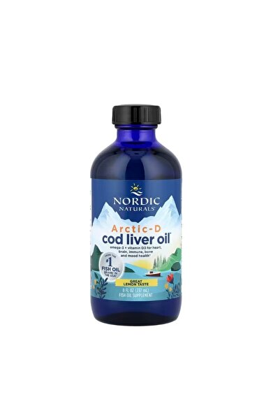 Nordic Naturals Ulei de ficat de cod Arctic-D 237ml Lămâie -