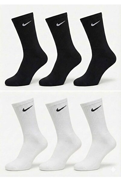 NoNameStore7 Set of unisex long ribbed socks, 6 pairs,