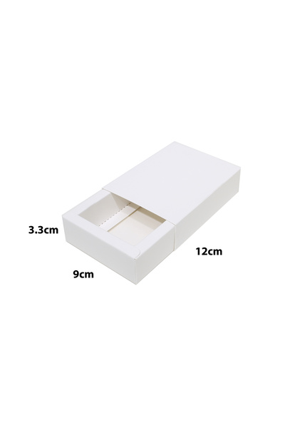 Generic 12 pieces of white paper gift boxes with zippers