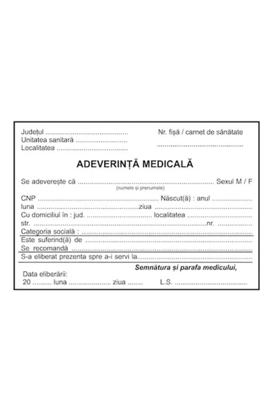 DanyCris Medical certificate A6