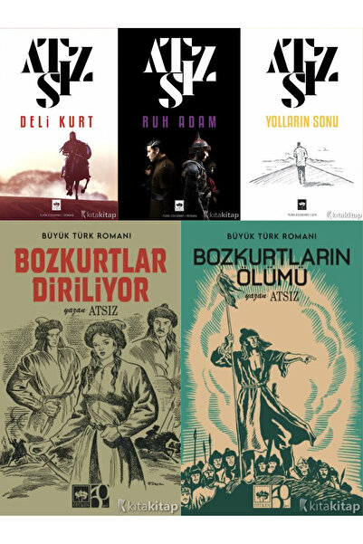 Ötüken Neşriyat ATSIZ 5 KİTAP SET BOZKURTLARIN ÖLÜMÜ-DİRİLİŞİ/RUH ADAM/DELİ K...