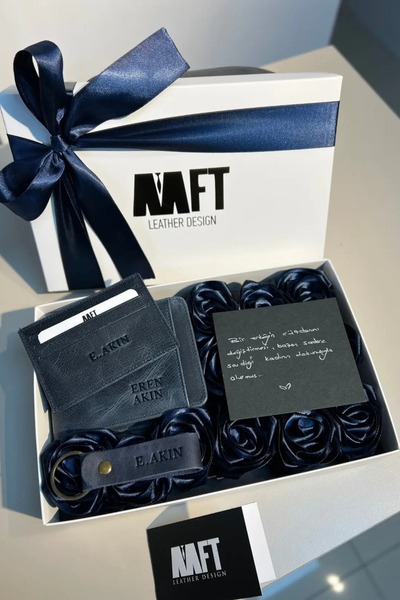 MFT Leather Design Paris/Rose Box Set - Tiguan Navy Blue |   Rs00010