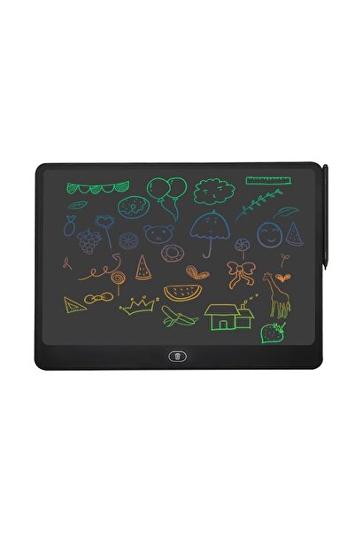 FOXMAG24 Tabletă de scris LCD, multicoloră, ABS, 16 inch, pentru copii, neagră