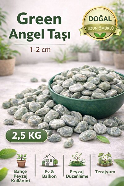 MF Botanik Green Angel Dekotatif Çakıl Taşı 1-2 Cm 2,5 Kg