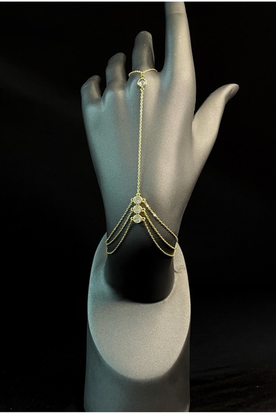 PeraMira Zincir Detaylı Taşlı Şahmeran Bileklik