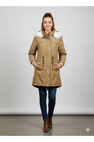 Paydey Removable K Hooded Waterproof Bondit Coat with Fur Inside