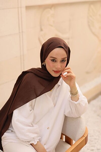 Elite Scarf Neo Pamuk Şal Acı Kahve