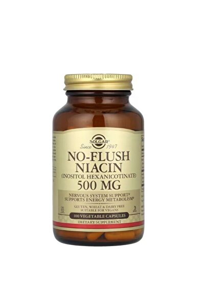 Solgar No-Flush Niacin (Inositol Hexanicotinate) 500mg 100 capsule -