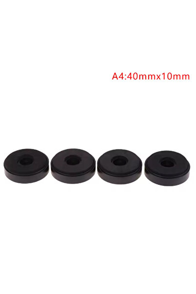 choice2 قواعد عازلة للصوت، سوداء اللون، مقاس 40 مم × 10 مم، 4 قطع/مجموعة، لمك...