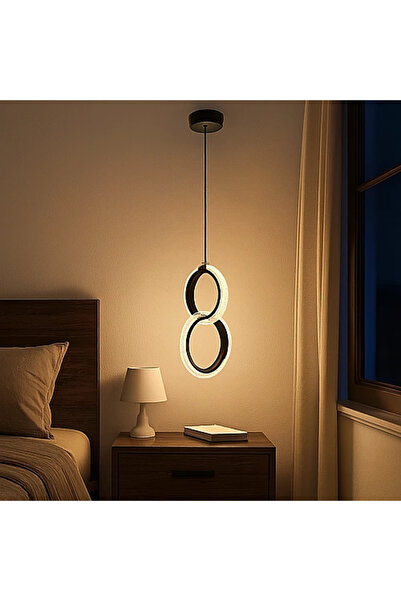 Humer نجف علاقي مودرن اسود لون الانارة 3 اضاءات 9 واط