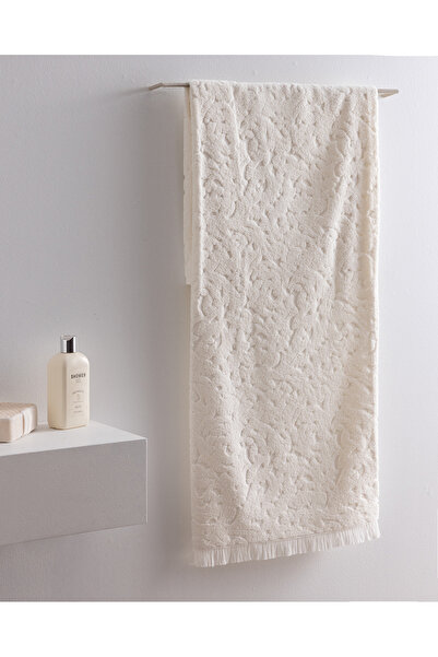 Madame Coco Pavot 100% Cotton Bath Towel - Ecru - 70X140 cm