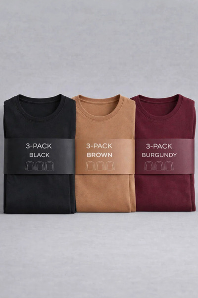 COMBİNE MİCHAİL Γυναικείο μακρυμάνικο μπλουζάκι με λαιμόκοψη 3 σειρών