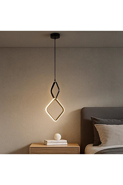 Humer Modern black pendant light with 3 lights, 15 watts each