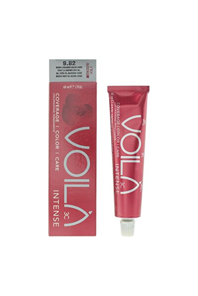 Intercosmo , Voila 3C Intense, Vopsea de păr permanentă, 9.82 Șaten foarte de...