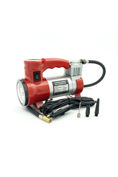 CED AUTO TRADE Compresor auto 12V – 30 L/min – 150 PSI – carcasă metal + LED ...