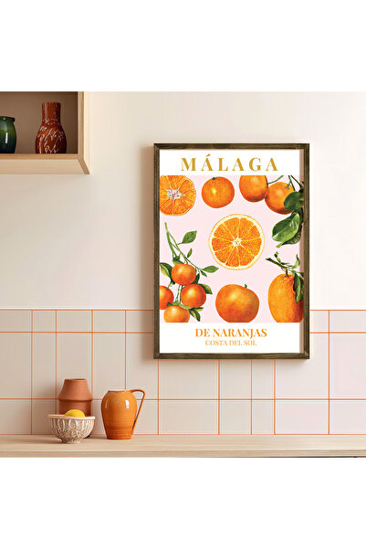 Vetro Design Narandže Drveni Umešani Poster