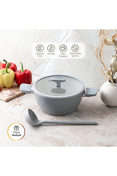 Emsan Swiss Rs 20 cm Deep Pot Gray