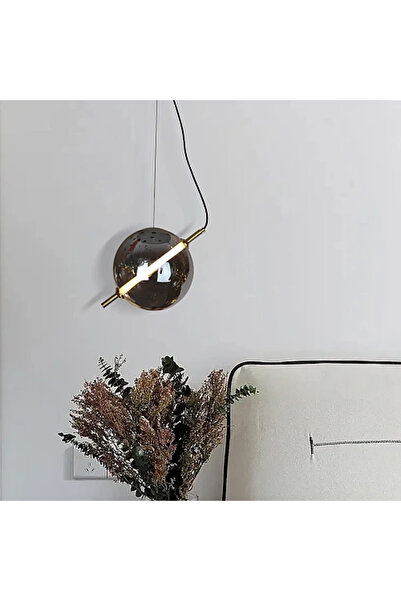 Humer نجف علاقي مودرن اسود لون الانارة اصفر 9 واط 25 سم