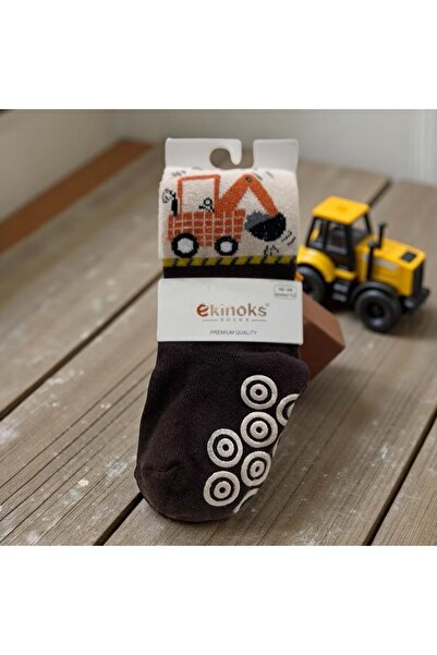 Ekinoks Ciorapi pentru băieți, cu model, fără cusături, cu talpă anti-aluneca...
