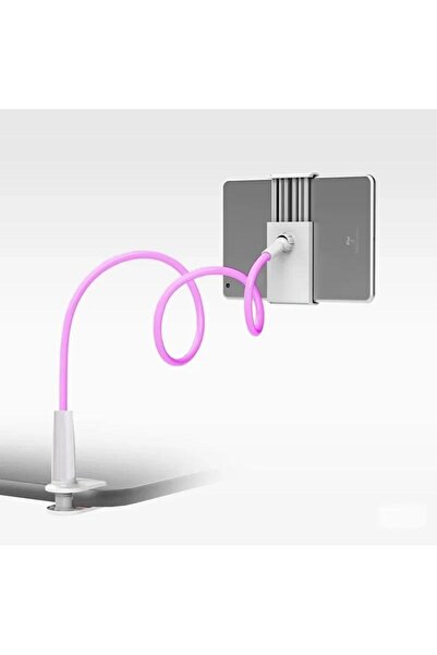 Choice3 Pink Gooseneck Tablet Holder With Flexible Arm 360 Clip Bed Support F...