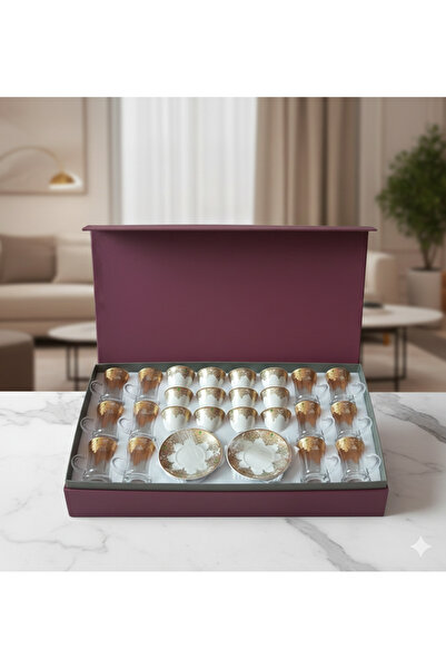 Generic Elegant tea and coffee cup and saucer set, 36 pieces