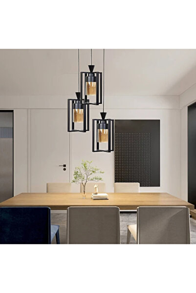 Humer Modern black hanging chandelier E27*3